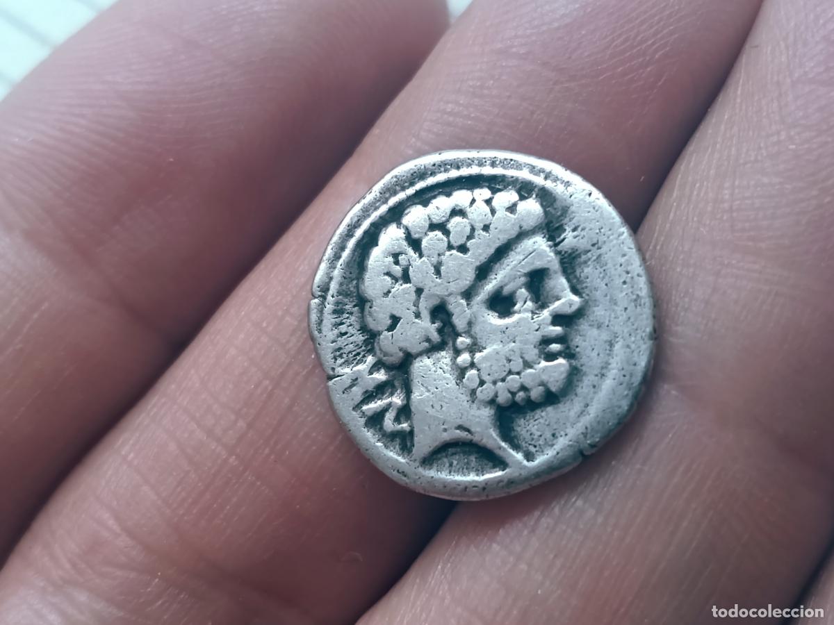 Monedas ib&eacute;ricas: Denario ib&eacute;rico original de plata. Bolskan, Huesca