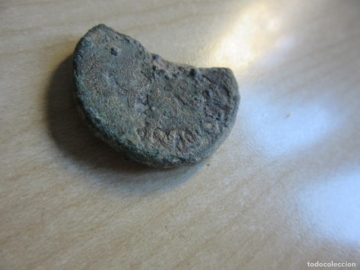 Monedas ib&eacute;ricas: As de Cartago Nova (Cartagena ) S I AC Anverso Busto de Augusto Reverso S&iacute;mbolos Sacerdotales