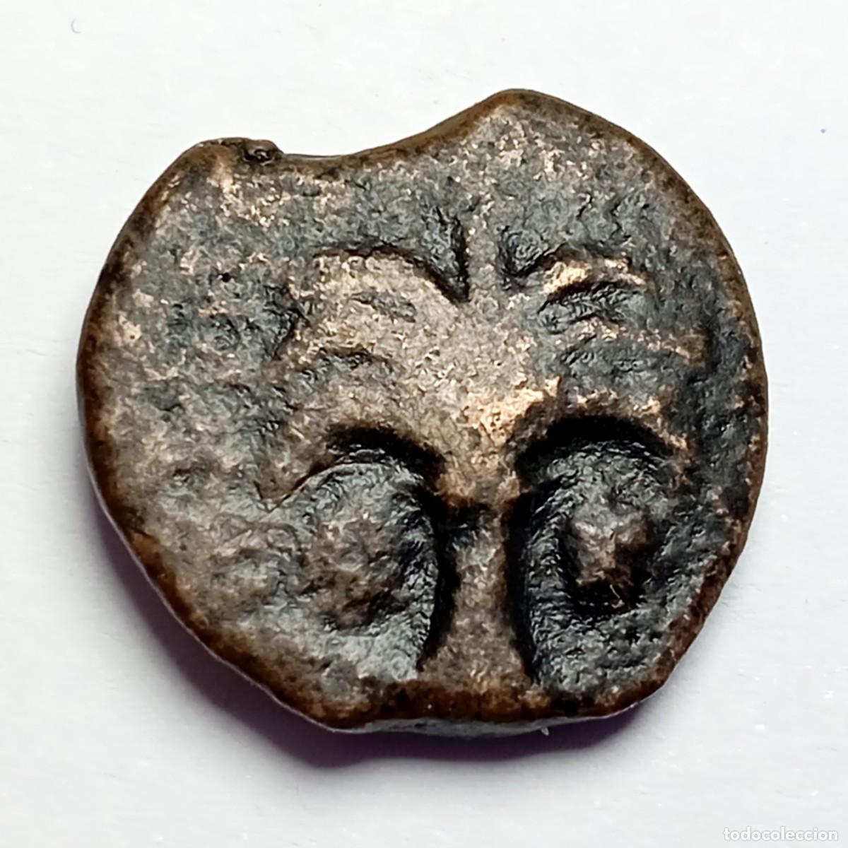 Monedas ib&eacute;ricas: ⚜️ BBF6 5. Escasa. Calco cartagin&eacute;s. 6,19 g. AE 18
