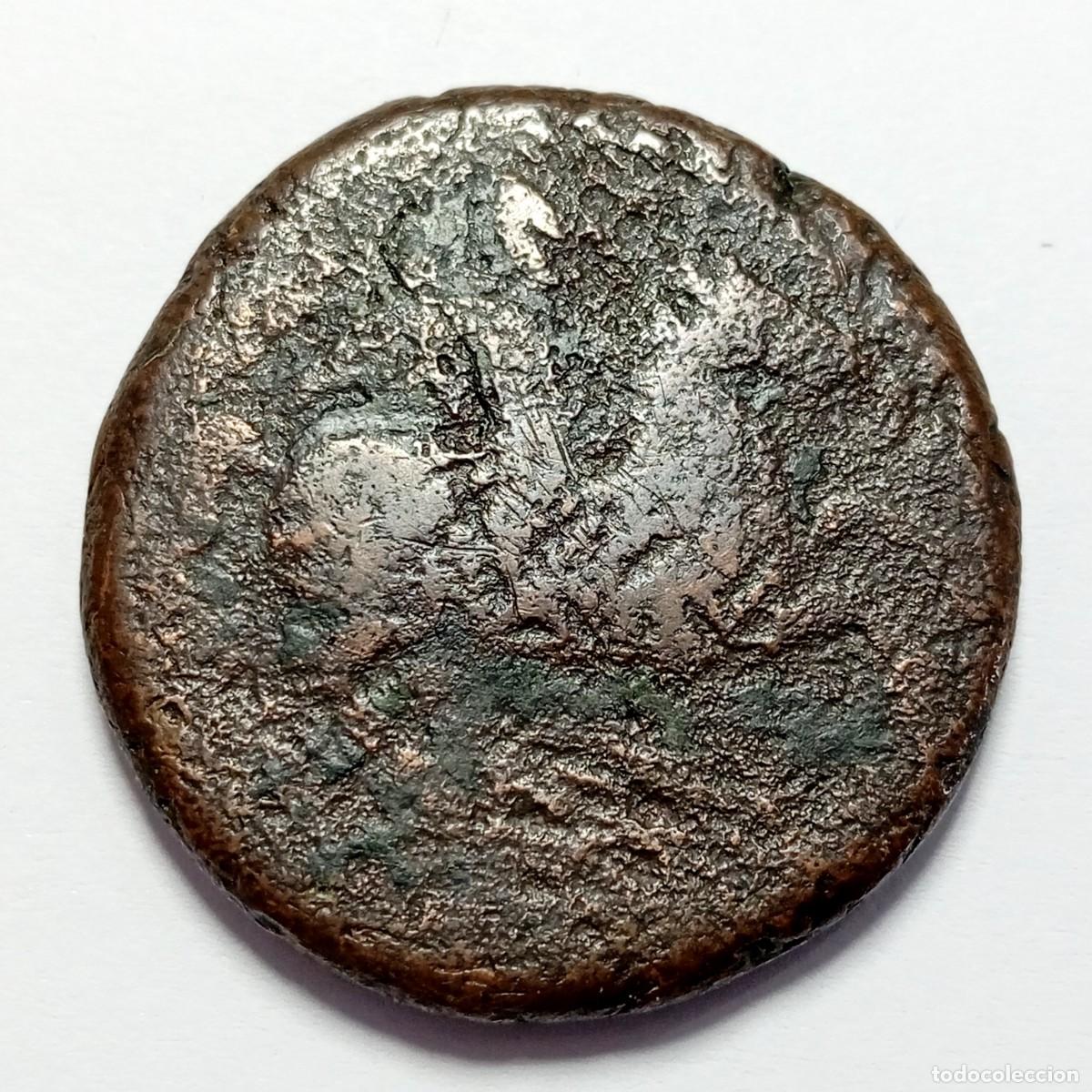 Monedas ib&eacute;ricas: ⚜️ BBF6 9. Temprano dupondio de Cese, Tarragona. 22,67 g. AE 33
