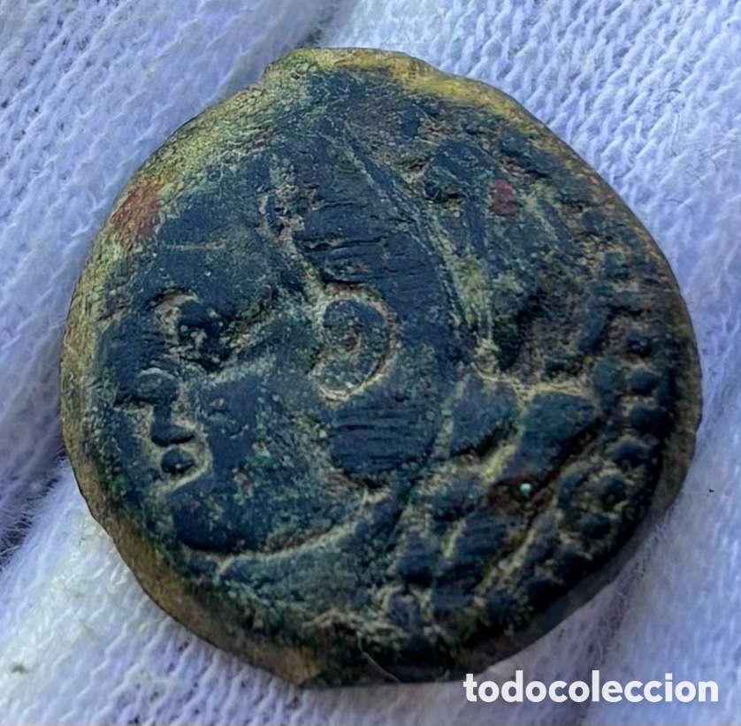 Monedas ib&eacute;ricas: Moneda Iberica GADES. Semis (100-20 a.C). C&aacute;diz Ibera