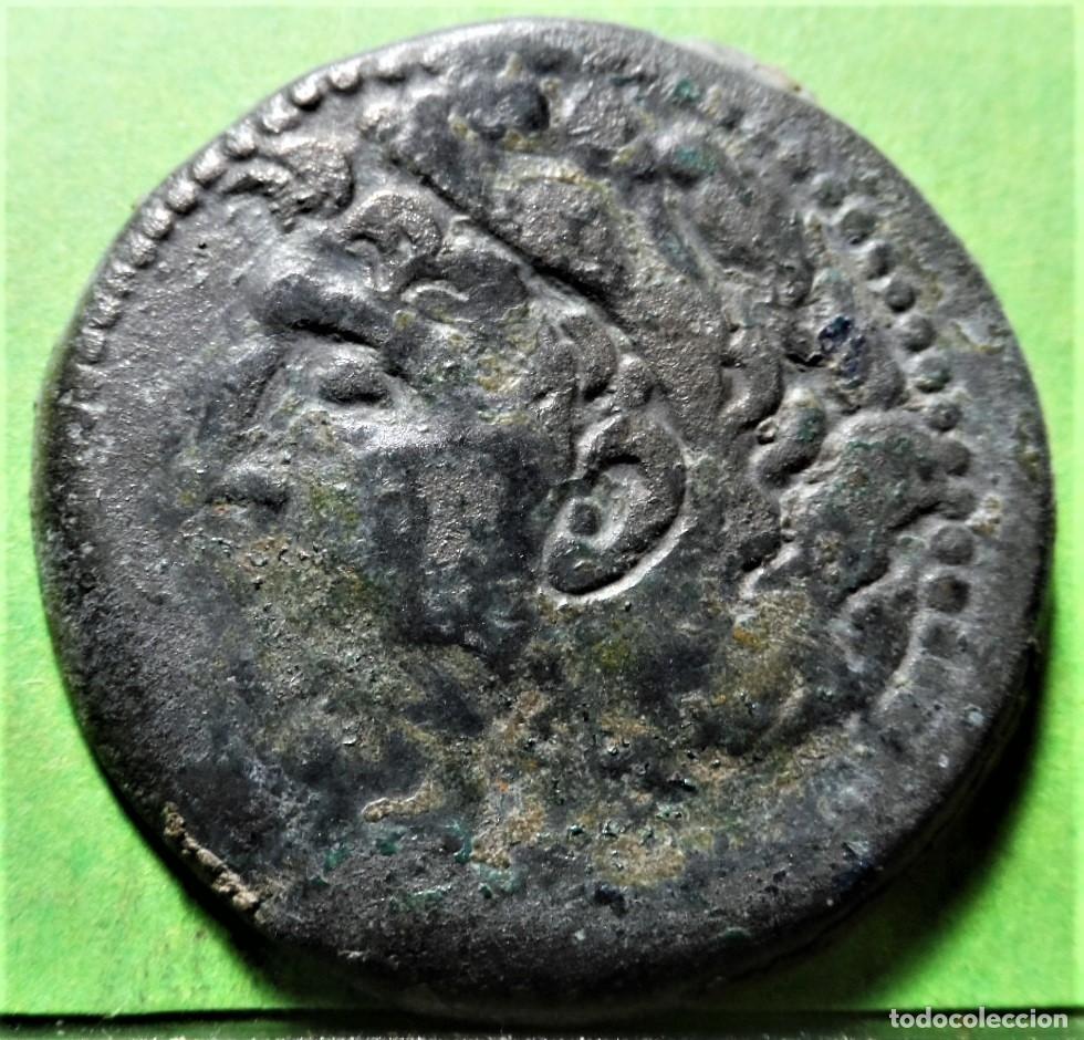 Moedas ib&eacute;ricas: GADES, Dupondio, A.B.-1380, Cadiz, Ae, 20,5 grs. 32 mm, Simpulo a izquierda.