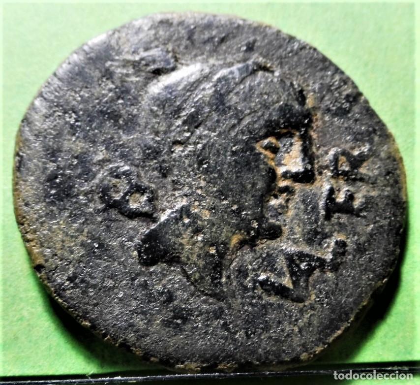 Moedas ib&eacute;ricas: HALOS, As, A.B.-1393, Osuna(Sevilla), Ae, 9,9 grs, 29 mm, Muy escasa,