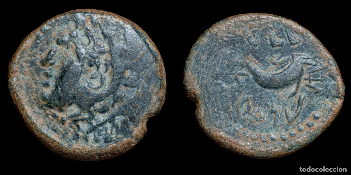 Monedas ib&eacute;ricas: Ancient Hispania - Gades (Cadiz) Ae Quadrans - 17 mm / 2.63 gr