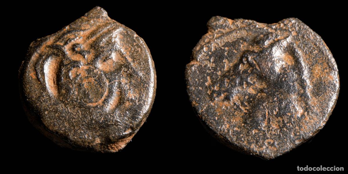 Monedas ib&eacute;ricas: Ancient Hispania - 1/5 Calco Cartagines, Cartagena (Murcia) - 14 mm / 1.55 gr.