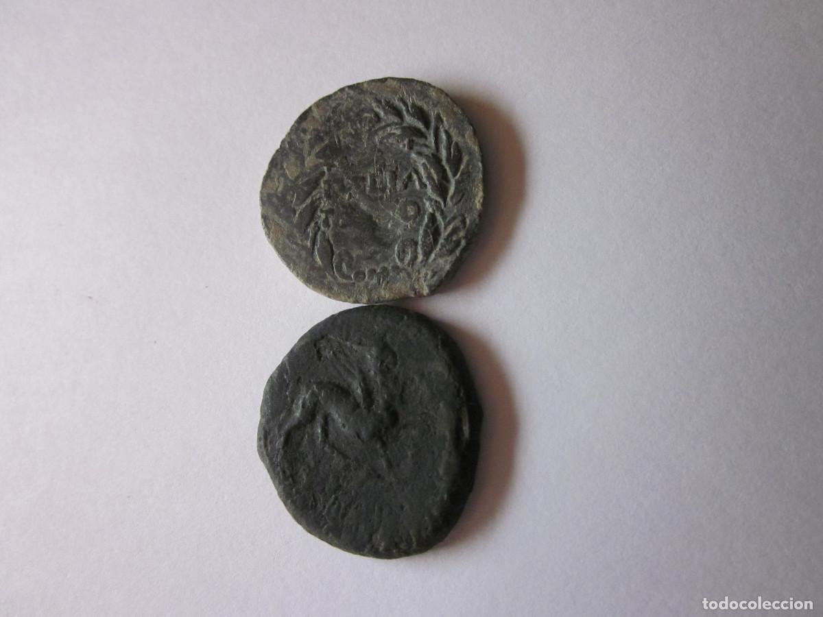 Monedas ib&eacute;ricas: 2 Ases: Castulo y Iulia Traducta.