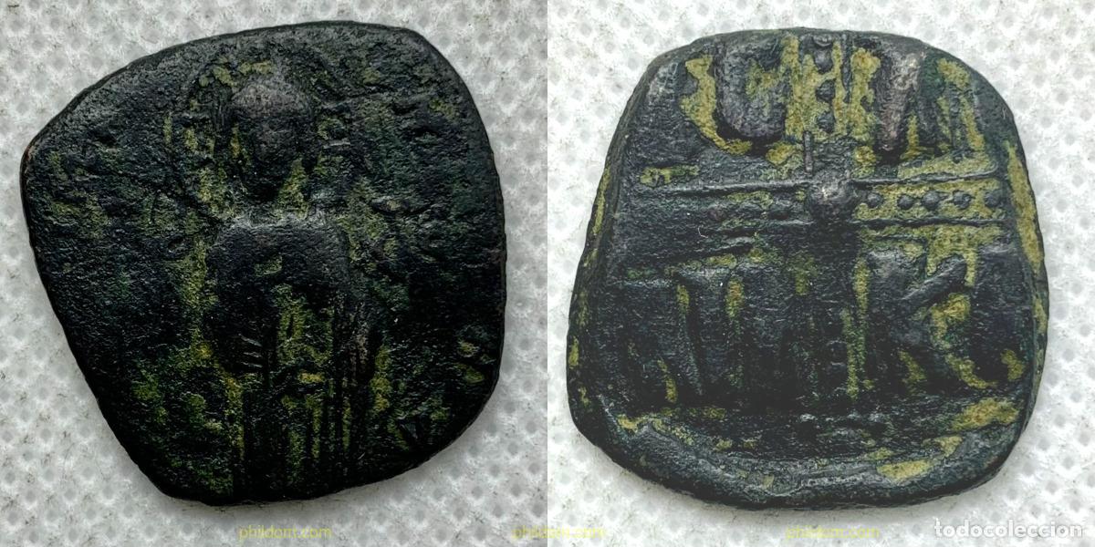Monedas ib&eacute;ricas: 2723 ROMANAS-GRIEGAS 1034 IMPERIO BIZANTINO MIGUEL IV FOLLIS CONSTANTINOPLA 1034-1041