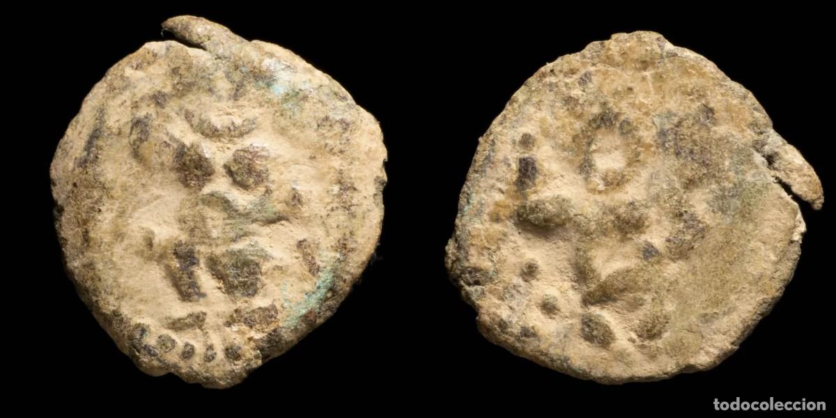 Monedas ib&eacute;ricas: Ancient Hispania - Ebusus (Ibiza) Ae 1/8 Calco - 14 mm / 1.57 gr.