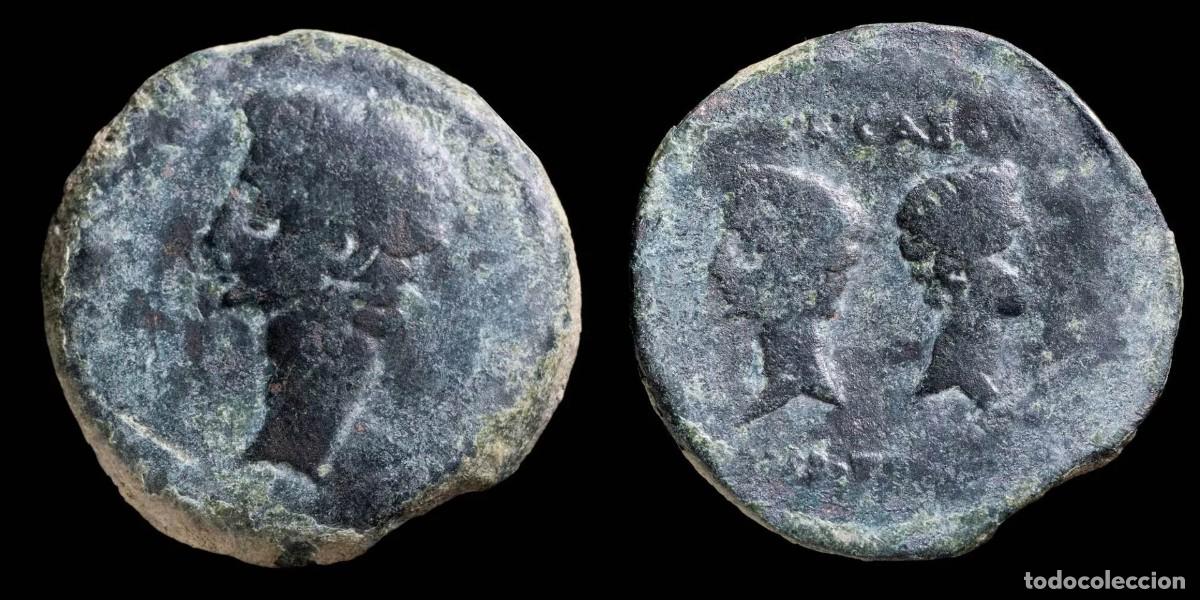 Monedas ib&eacute;ricas: Ancient Hispania - Augustus, Julia Traducta, Algeciras (Cadiz) Dupondius - 32 mm / 21.55 gr.
