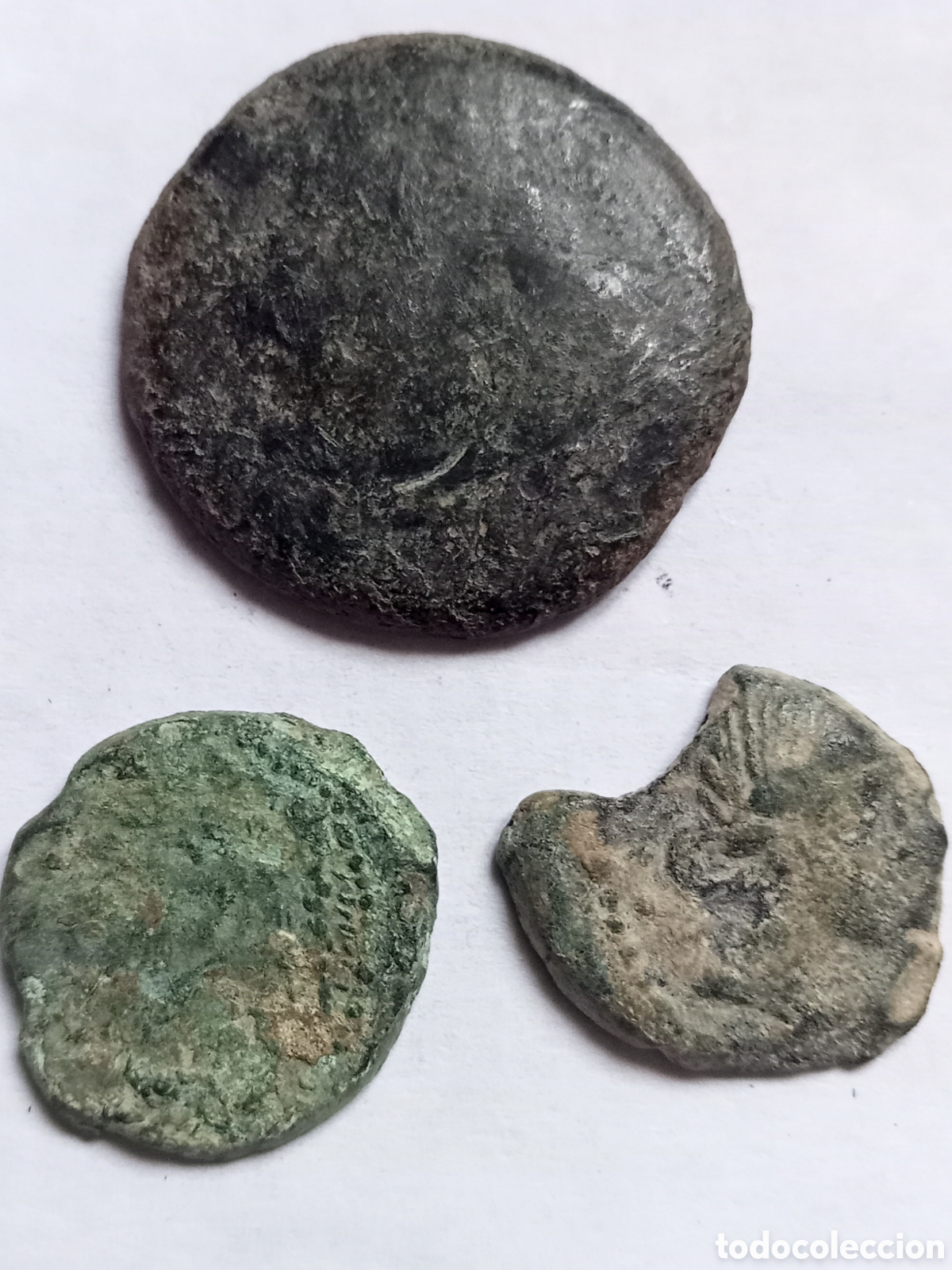 Monedas ib&eacute;ricas: CARISA -CORDUBA- GADES- SIGLO I B.C. - AS y 2 SEXTANTES