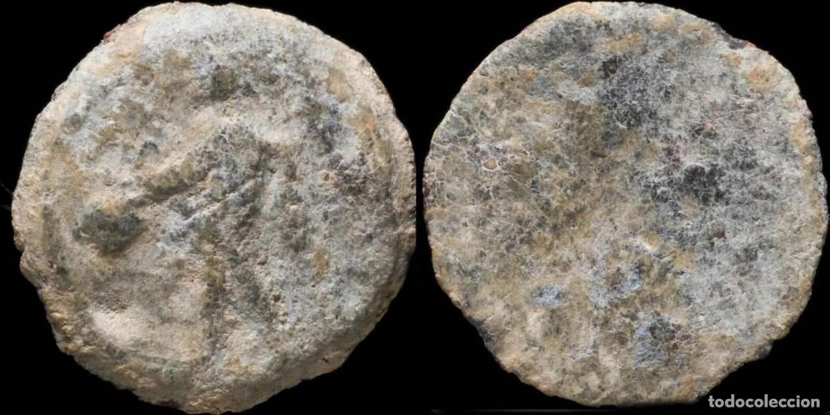 Monedas ib&eacute;ricas: Ancient Hispania - Plomo Monetiforme, mining Series - 12 mm / 1.01 gr.