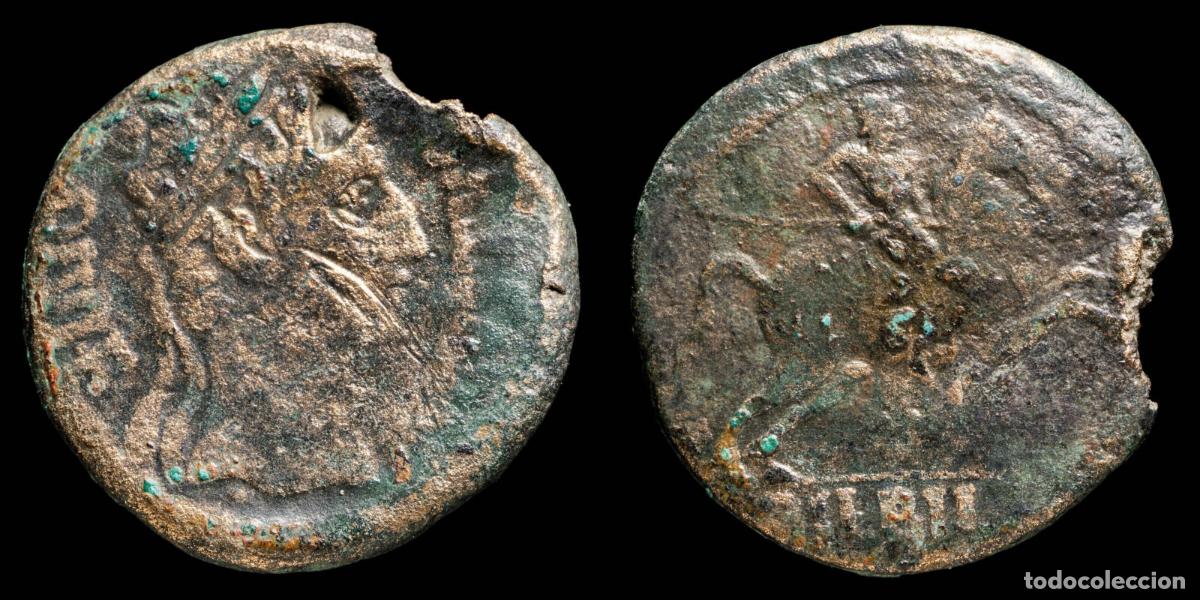 Monedas ib&eacute;ricas: Ancient Hispania - Bilbilis, Calatayud (Zaragoza) Ae As - 28 mm / 11.94 gr