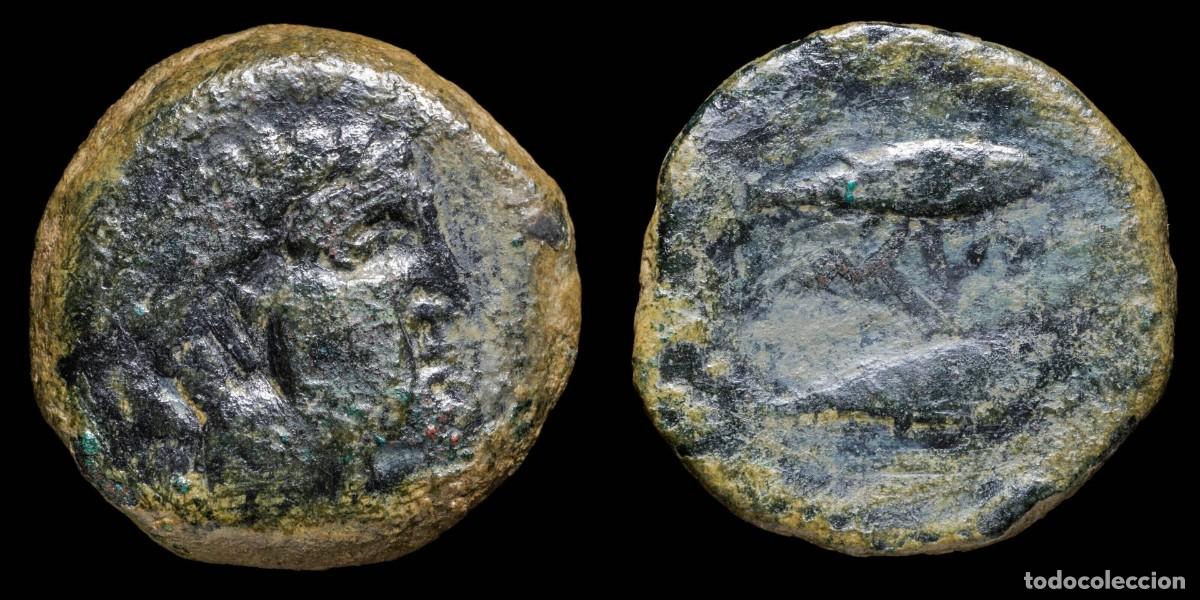Monedas ib&eacute;ricas: Ancient Hispania - Sexi, Almu&ntilde;ecar (Granada) Ae Dupondius - 28 mm / 21.21 gr.