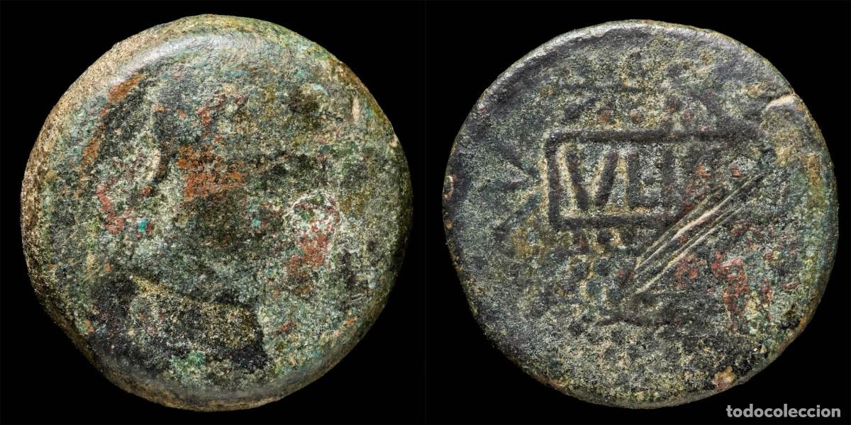 Monedas ib&eacute;ricas: Ancient Hispania - Ulia, Montemayor (Cordoba) Ae As - 30 mm / 21.44 gr.