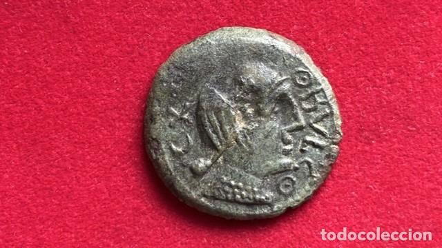 Monedas ib&eacute;ricas: Obulco, as 12,2 gramos, FAB no Corpus de LV 52 R 6 escasisima