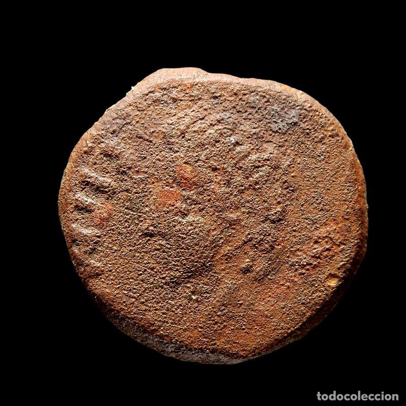 Monedas ib&eacute;ricas: Augusto (27aC-14dC) Semis, bronce COLONIA PATRICIA. A85-M