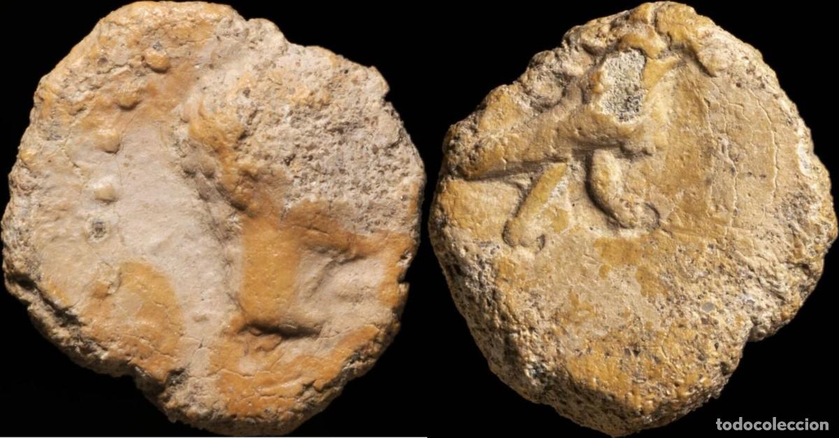 Monedas ib&eacute;ricas: Ancient Hispania - Plomo Monetiforme, mining Series - 12 mm / 2.14 gr
