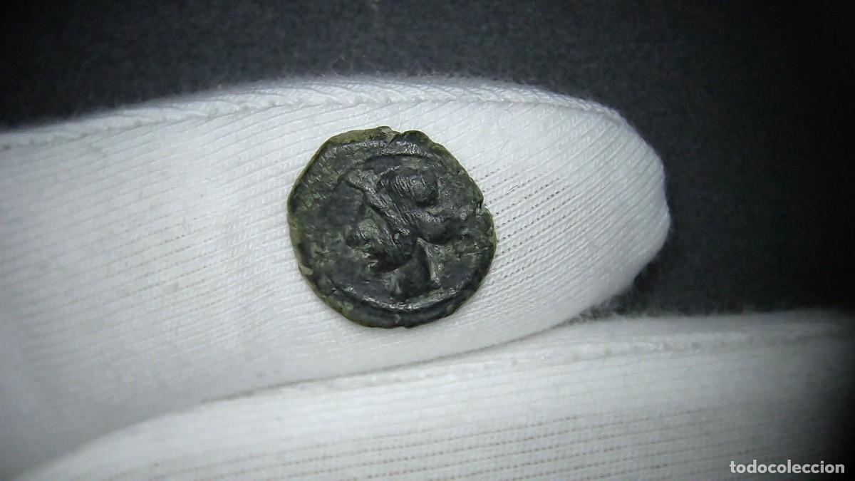 Monedas ib&eacute;ricas: Cartagonova 1/4 de Calco, Hispania p&uacute;nica, MBC-