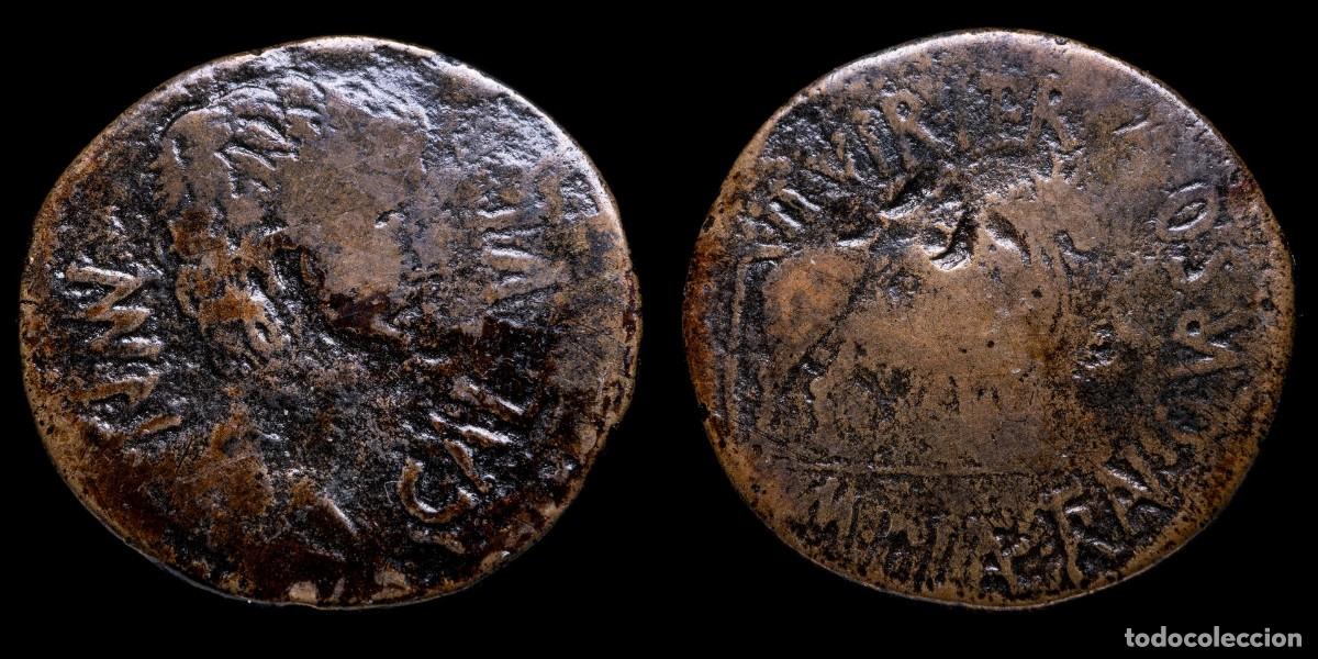 Monedas ib&eacute;ricas: Tiberius As Calagurris, Cela ( Calahorra, La Rioja) - 28 mm / 9,39 gr.