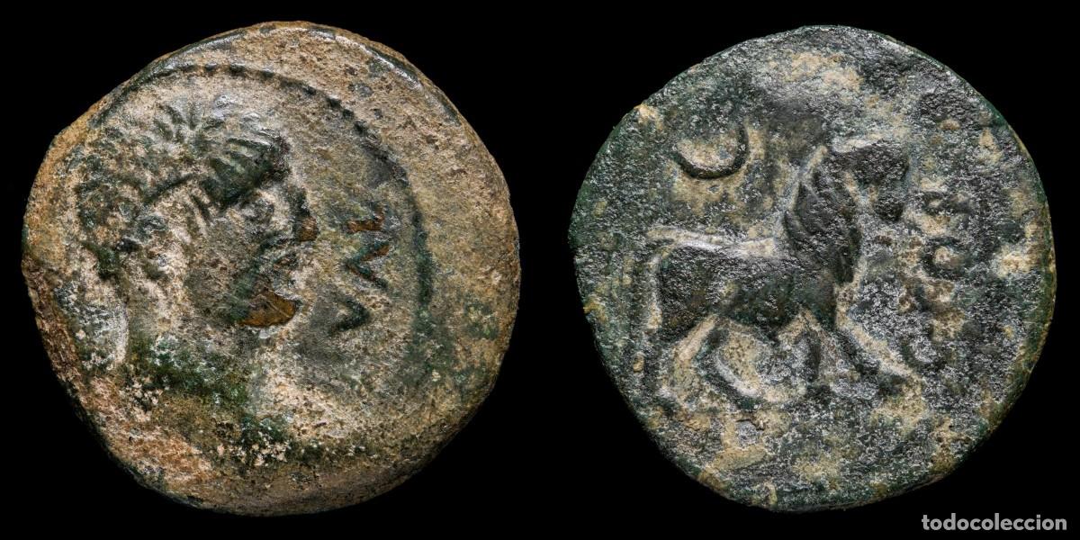 Monedas ib&eacute;ricas: Ancient Hispania - Obulco Porcuna (Ja&eacute;n) AE Semis - 24 mm / 9.31 gr.