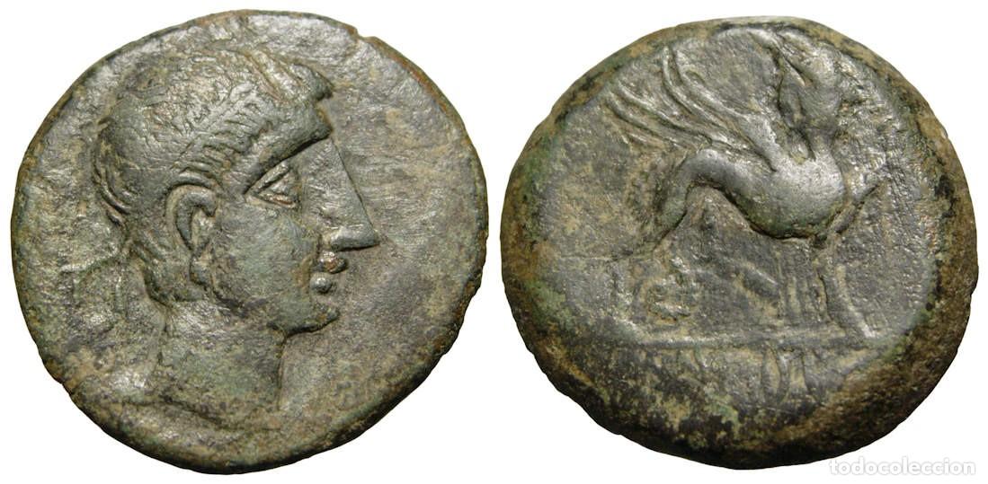 Monedas ib&eacute;ricas: AS de Castulo 180-100 aC, Esfinge - Foto 3