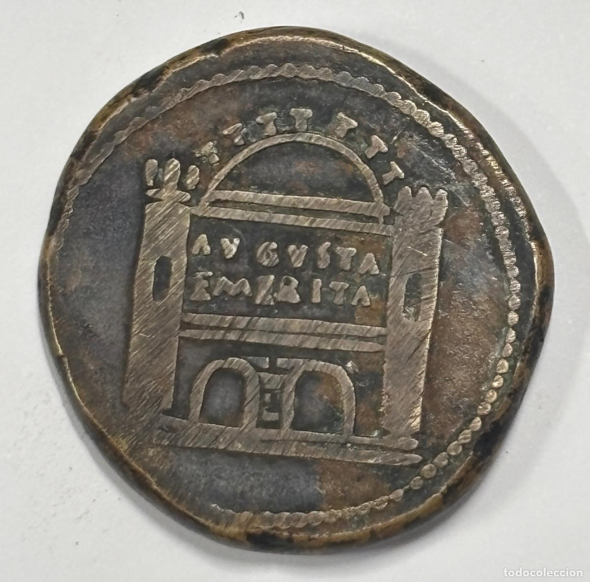Monedas ib&eacute;ricas: MONEDA HISPANO ROMANA EMERITA AUGUSTA