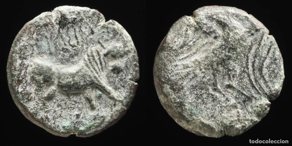Monedas ib&eacute;ricas: Ancient Hispania - Obulco - Porcuna (Ja&eacute;n) Ae Semis - 19 mm / 4.96 gr.