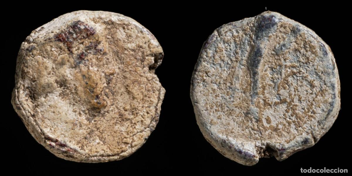 Monedas ib&eacute;ricas: Ancient Hispania - Plomo Monetiforme, mining Series - 12 mm / 3.02 gr.