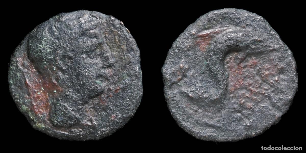 Monedas ib&eacute;ricas: Ancient Hispania - Kese Tarraco (Tarragona) Ae Sextant - 13 mm / 1.39 gr.