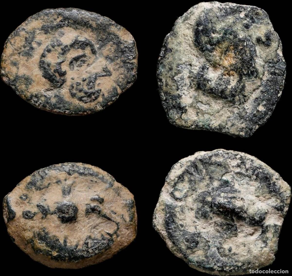 Iberische M&uuml;nzen: Ancient Hispania - Carisa, Bornos (Cadiz) Ae Semis, lot 2 coins