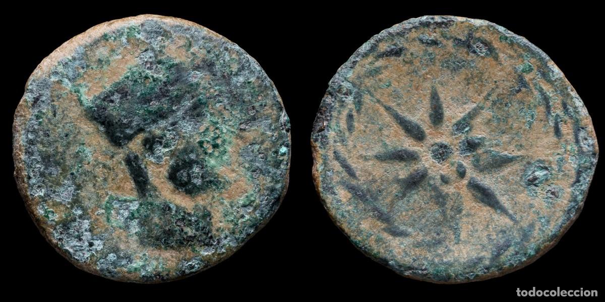 Monedas ib&eacute;ricas: Ancient Hispania - Malaca Ae Semis (Malaga) - 22 mm / 7,13 gr.