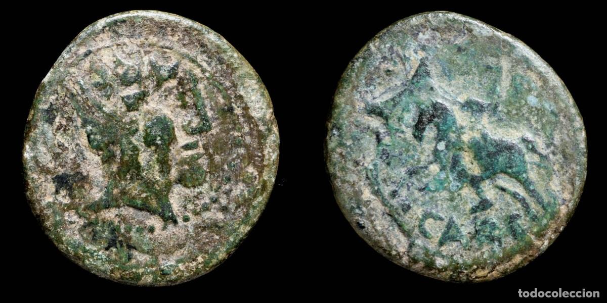 Monedas ib&eacute;ricas: Ancient Hispania - Carisa, Bornos (Cadiz) Ae Semis - 23 mm / 6.57 gr.
