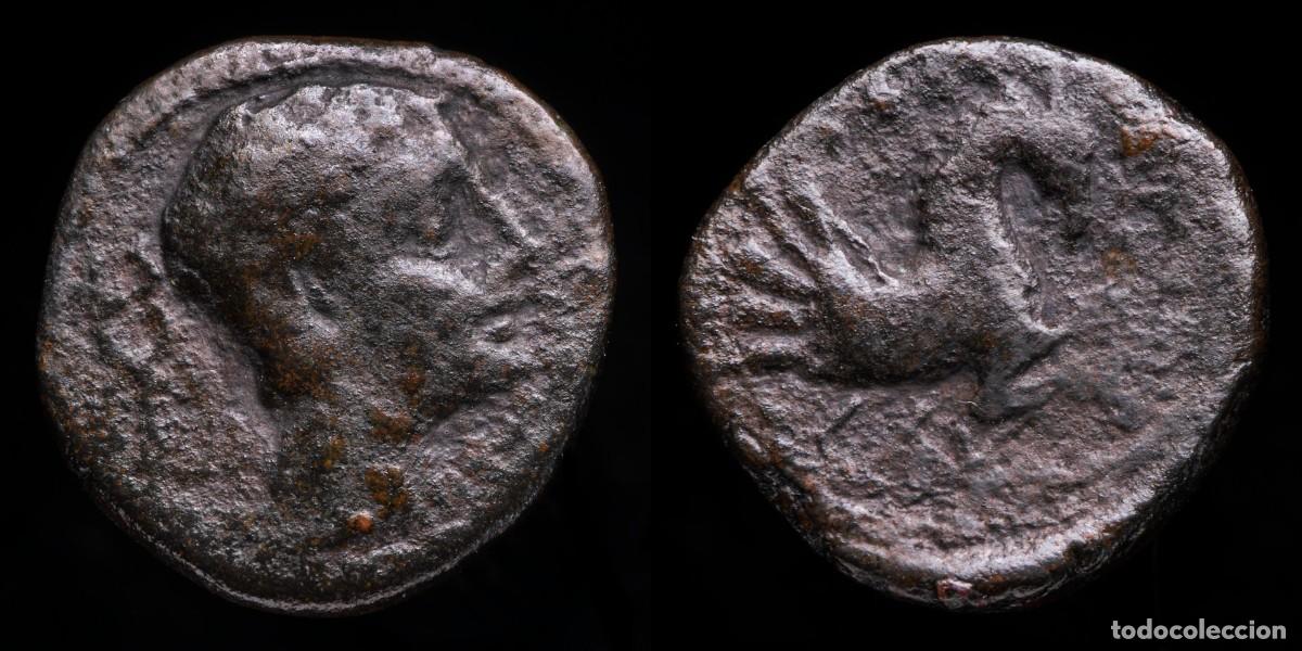 Monedas ib&eacute;ricas: Ancient Hispania - Kese, Tarragona Ae Quadrans - 15 mm / 2.15 gr.