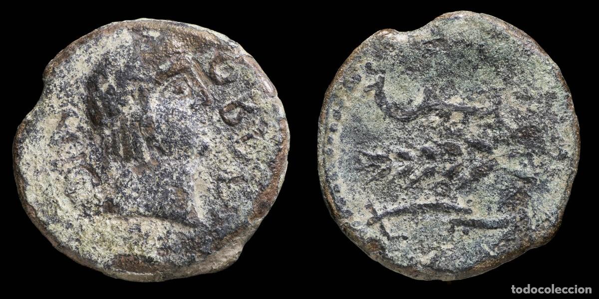 Monedas ib&eacute;ricas: Ancient Hispania - Obulco, Porcuna (Jaen) Ae As - 28 mm / 11.79 gr.