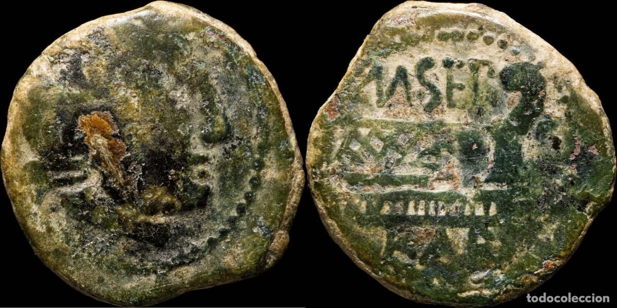 Monedas ib&eacute;ricas: Ancient Hispania - Carteia, San Roque (C&aacute;diz) - Ae Semis - 21 mm / 8.15 gr.