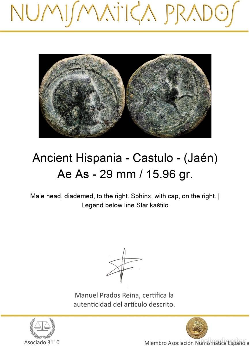 Monedas ib&eacute;ricas: Ancient Hispania - Castulo - (Ja&eacute;n) Ae As - 29 mm / 15.96 gr. - Foto 2