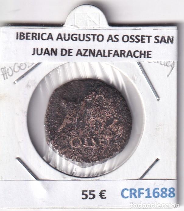 Monedas ib&eacute;ricas: CRF1688 MONEDA IBERICA DE AUGUSTO AS OSSET SAN JUAN DE AZNALFARACHE (SEVILLA)