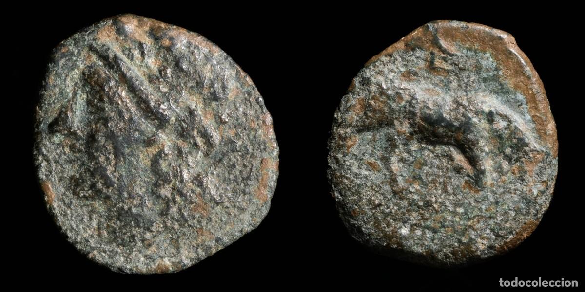 Monedas ib&eacute;ricas: Ancient Hispania - Kese Tarraco (Tarragona) Ae Trient - 18 mm / 4.29 gr.