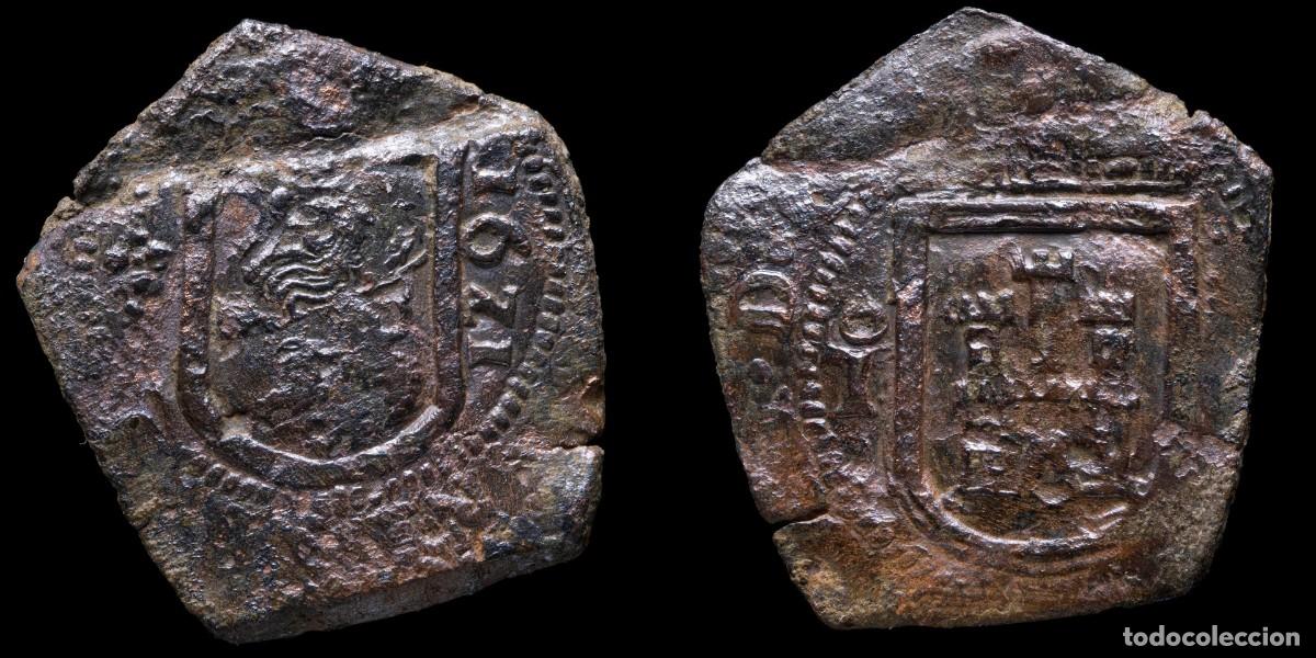 Monedas ib&eacute;ricas: 1621, 8 Maravedis Philips IV, Toledo Mint (Hammered) - 24 mm / 3,93 gr.