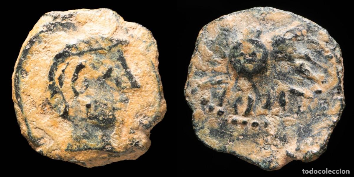 Monedas ib&eacute;ricas: Ancient Hispania - Carisa, Bornos (C&aacute;diz) Ae Semis - 19 mm / 4.29 gr.