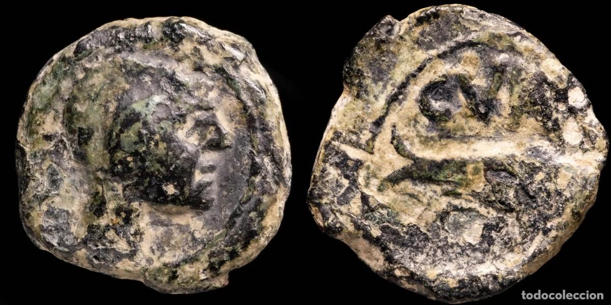 Monedas ib&eacute;ricas: Ancient Hispania - Cvnbaria (Sevilla) Ae Semis - 19 mm / 6.40 gr.