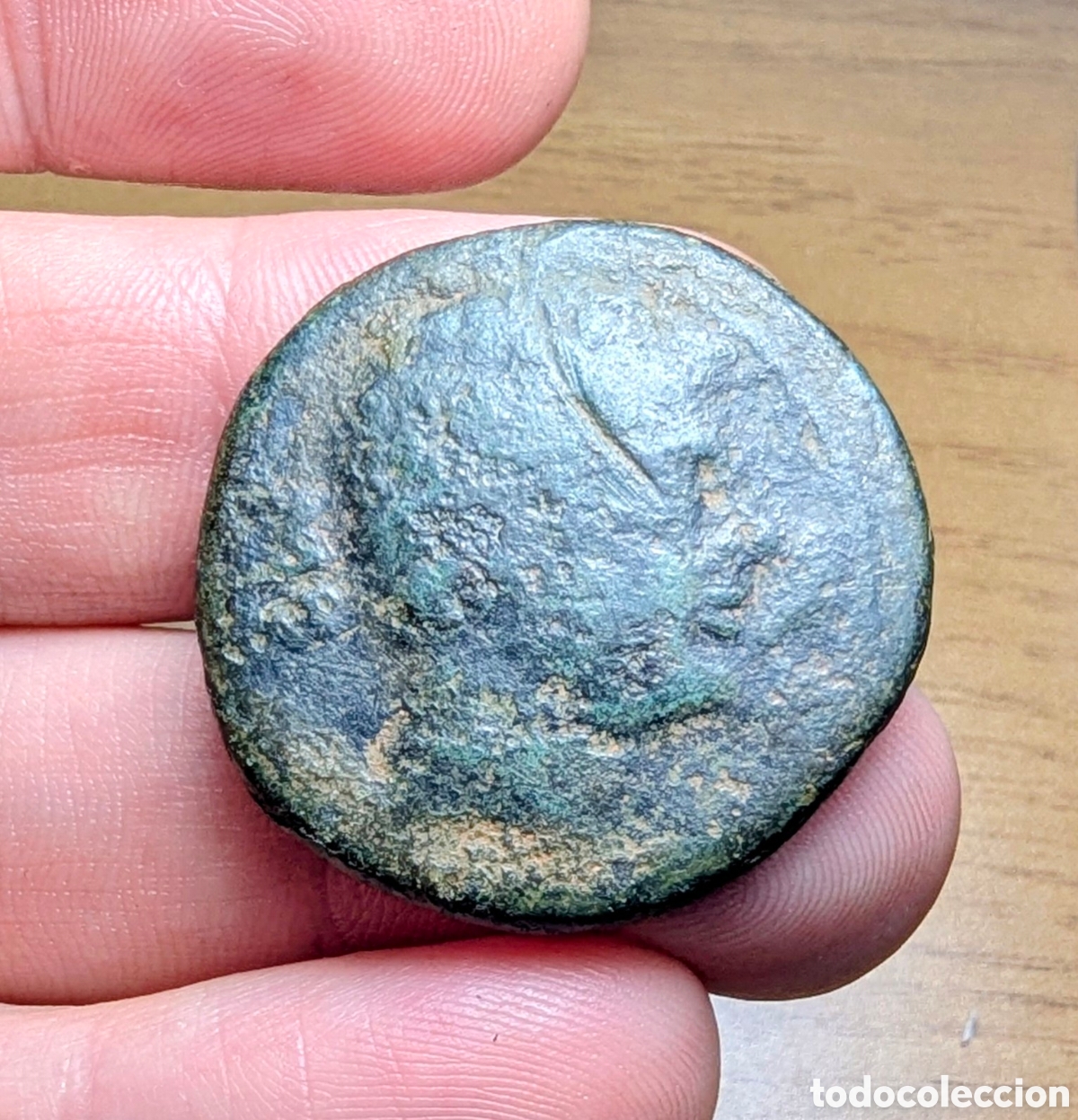 Monedas ib&eacute;ricas: Unidad &iacute;bera Sekaisa 155-130 a.C.