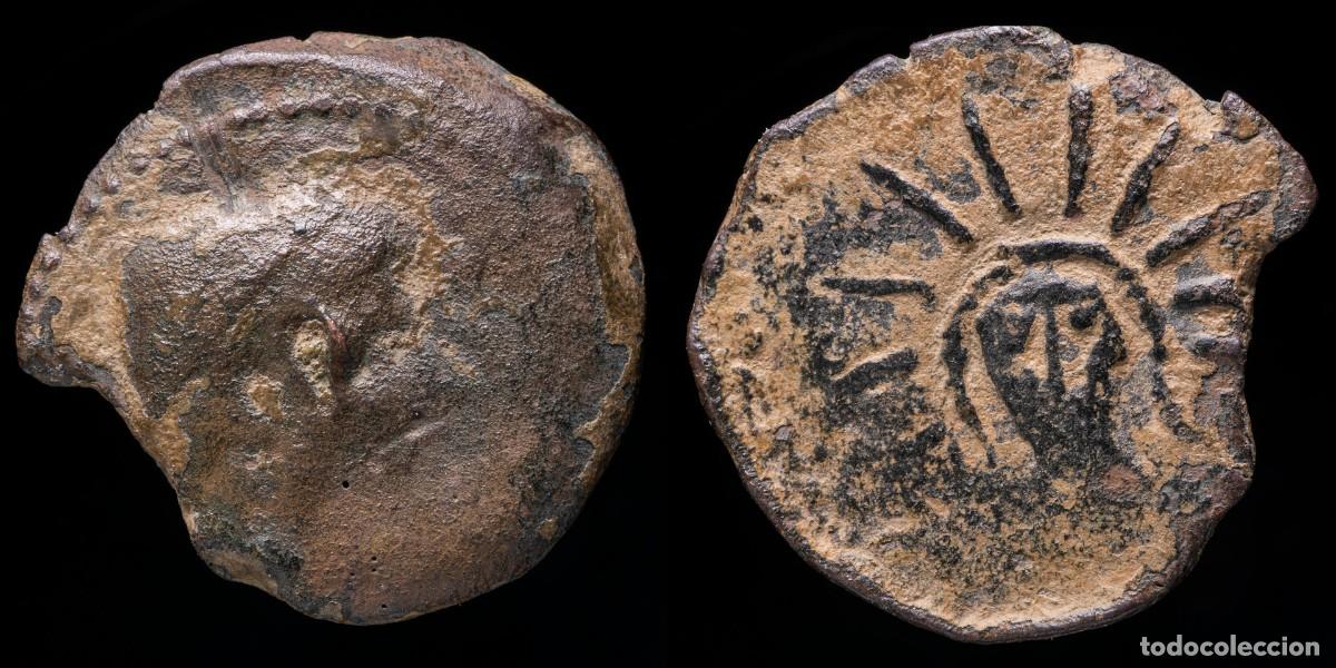 Monedas ib&eacute;ricas: Ancient Hispania - Malaca (Malaga) Ae As - 23 mm / 8,62 gr.