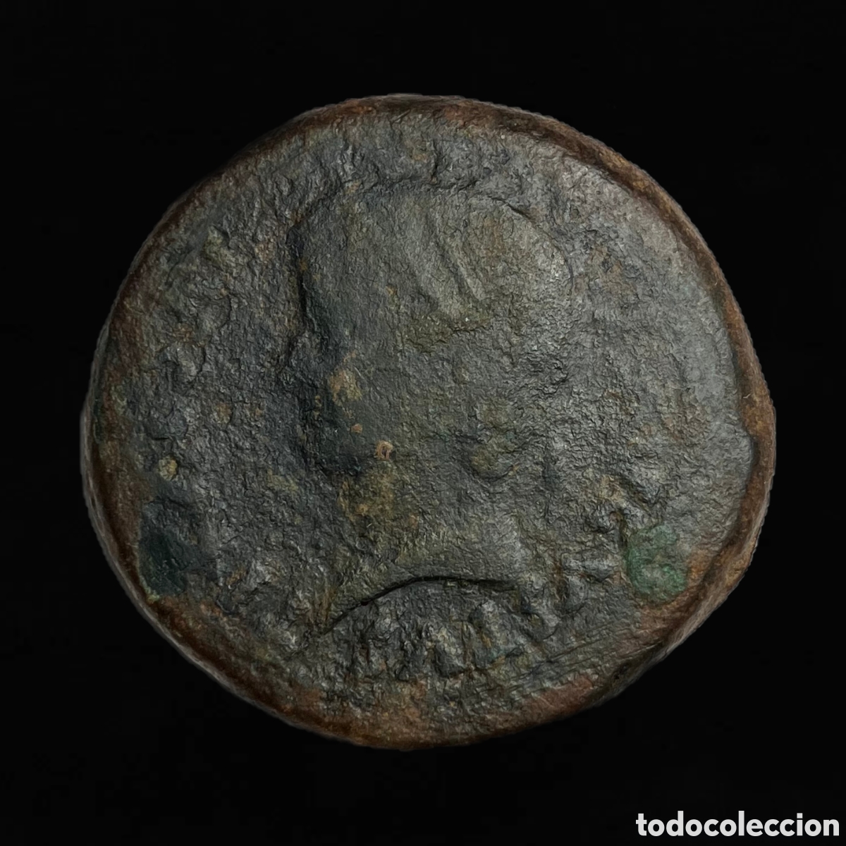 Monedas ib&eacute;ricas: As Acci 14-36 d.C. Tiberio
