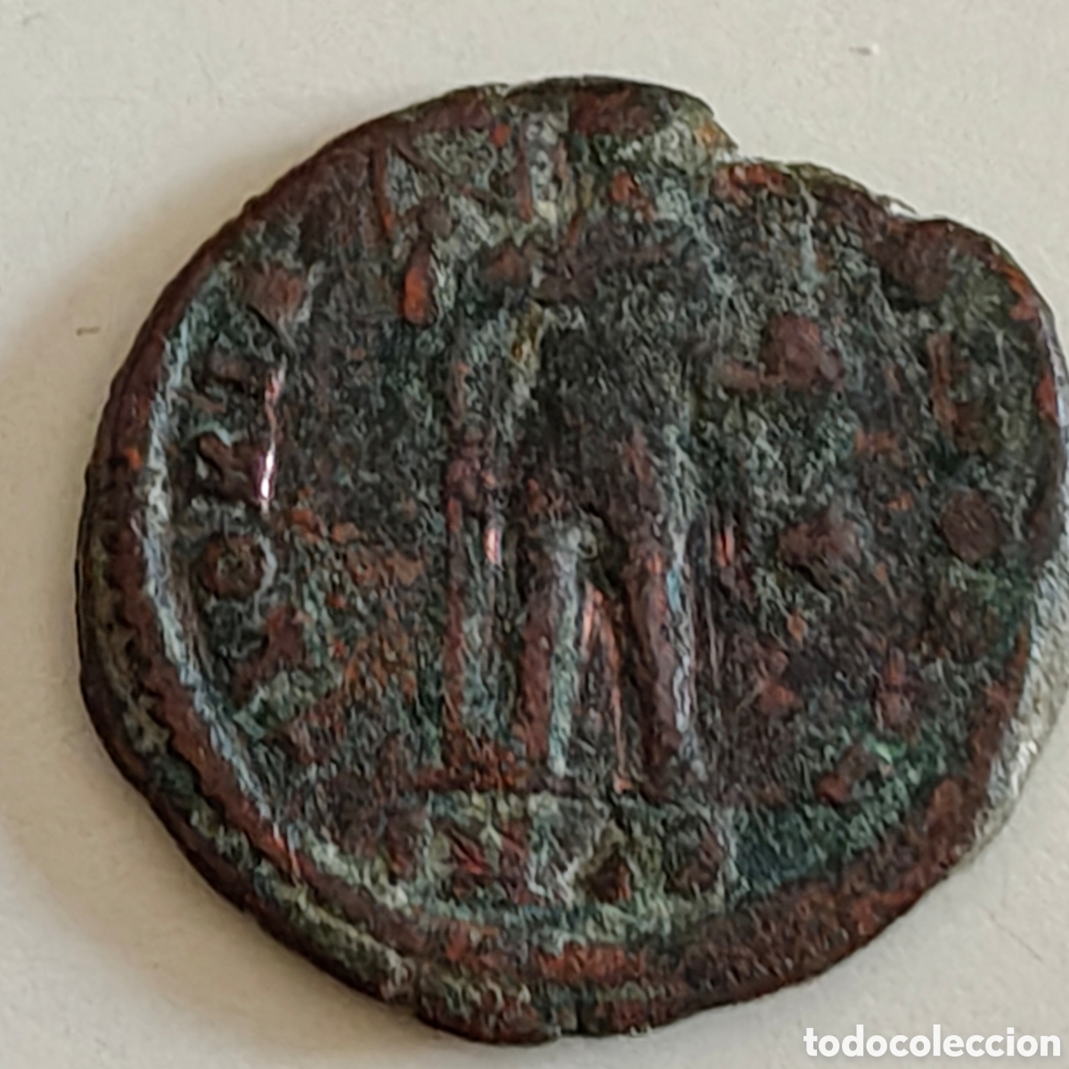 Monedas ib&eacute;ricas: Lote de 9 monedas romanas bronce - Foto 3
