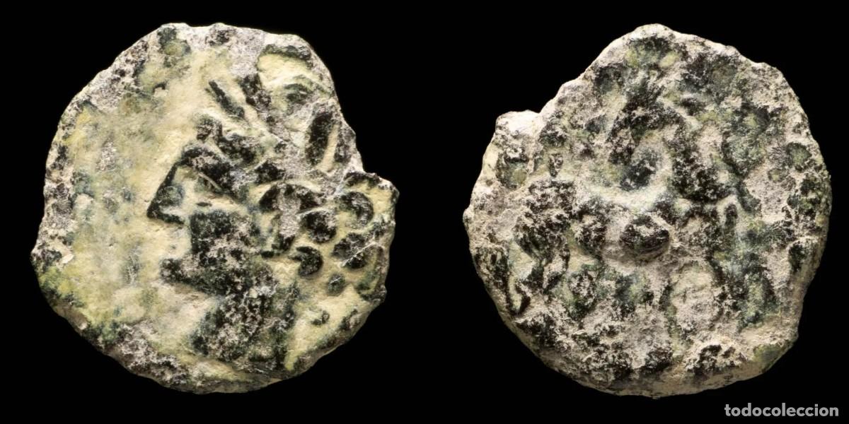 Monedas ib&eacute;ricas: Ancient Hispania - 1/2 Calco Hispano Cartagines, Cartagena (Murcia) - 14 mm / 1.59 gr.