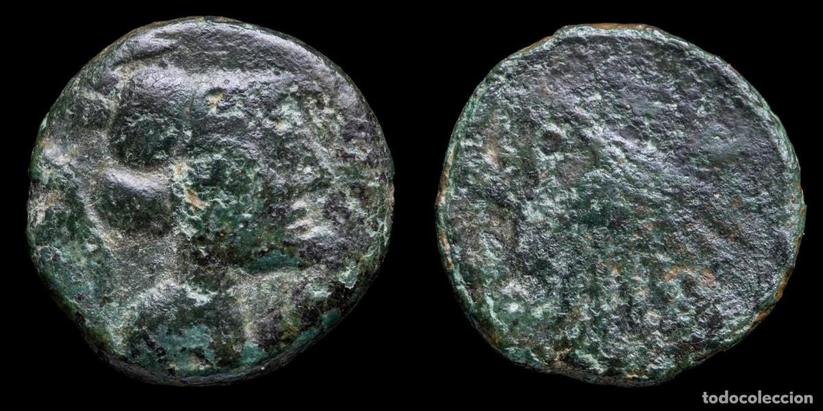 Monedas ib&eacute;ricas: Ancient Hispania - Semis de Laelia, Sanlucar la Mayor (Sevilla), Ae Semis - 17 mm / 4.26 gr.
