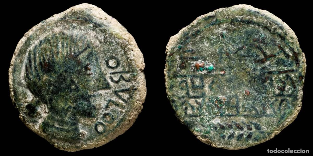 Monedas ib&eacute;ricas: Ancient Hispania - Obulco, Porcuna (Jaen) Ae As - 30 mm / 15.85 gr.