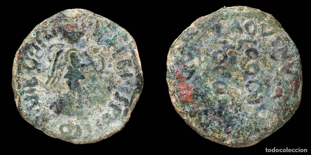 Monedas ib&eacute;ricas: Ancient Hispania - Cartagonova, Cartagena (Murcia), Ae Semis Augustus - 22 mm / 7,33 gr.