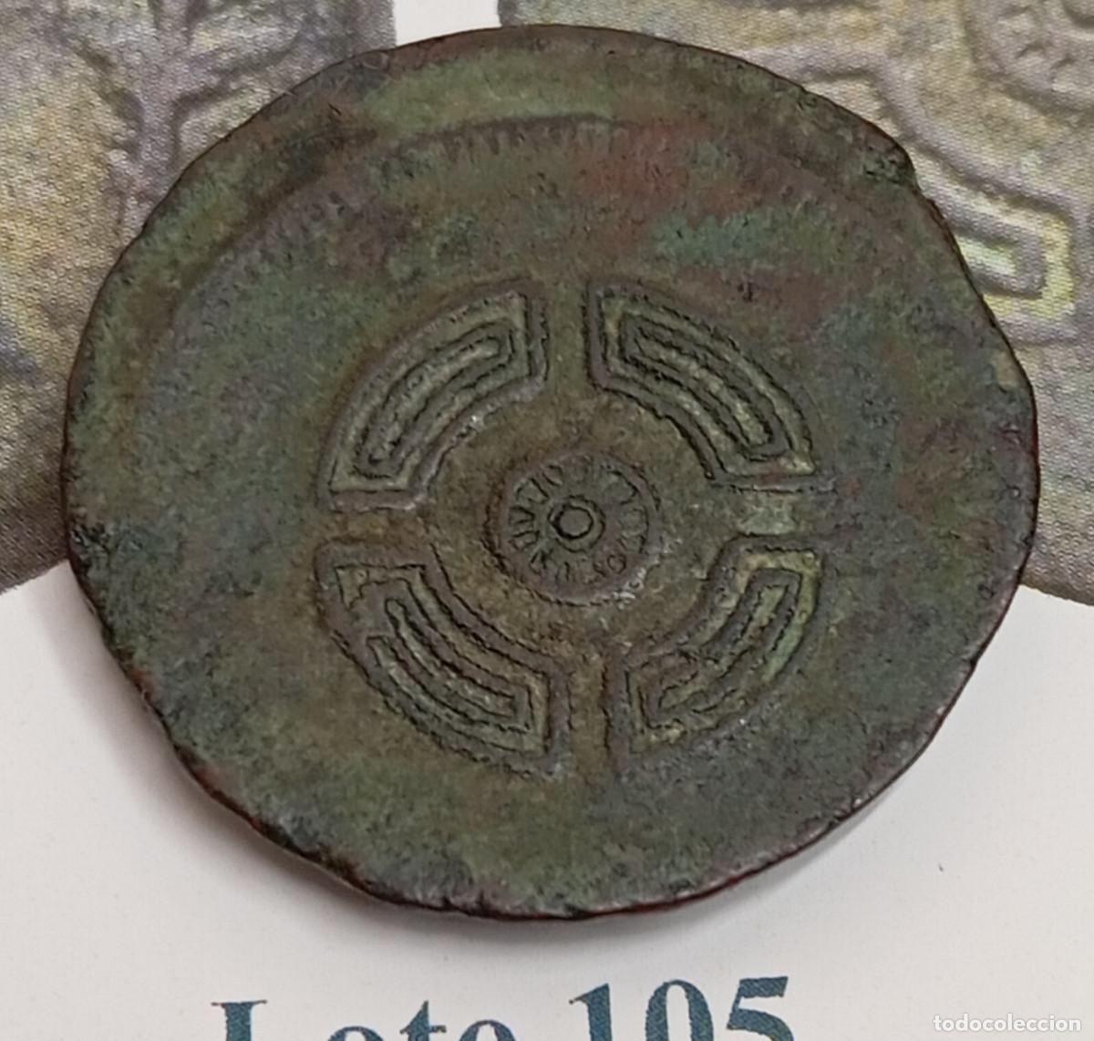 Monedas ib&eacute;ricas: As de Lugo Lucus Augusti Moneda Lvco Hispania Romana Emperador Augusto 27 A.C.